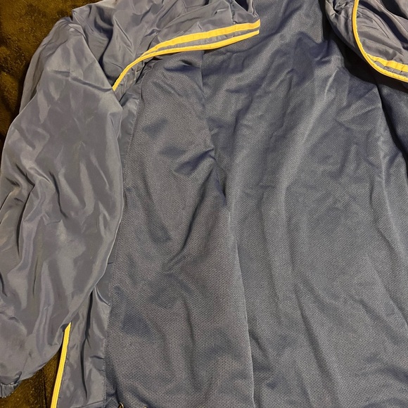 Adidas Kansas University Men’s Nylon Zip Up Jacket/ Last pic shows color best - Picture 9 of 11